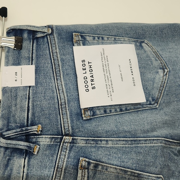 Good American Good Legs Straight Jeans in blue size 6 new with tag - Picture 12 of 17